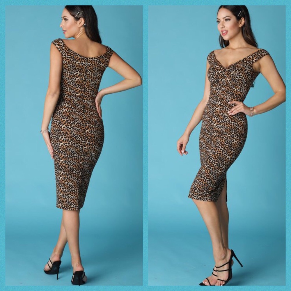 2️⃣PACK ANIMAL PRINT SEXY KNEE DRESS.